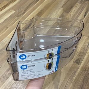IDesign Clear Organizational Bin for lazy susans. X2